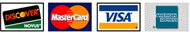 We except Visa, MasterCard, Discover, and American Express